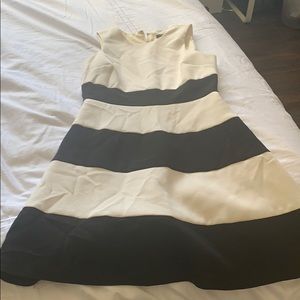 Ann Taylor black and white dress